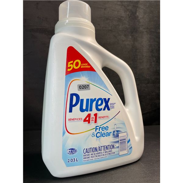 1 Jug of Purex 4-in-1 Free & Clear Liquid Laundry Detergent - 2.03L/50 Loads - New