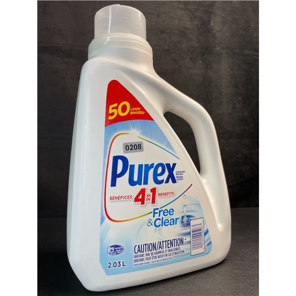 1 Jug of Purex 4-in-1 Free & Clear Liquid Laundry Detergent - 2.03L/50 Loads - New