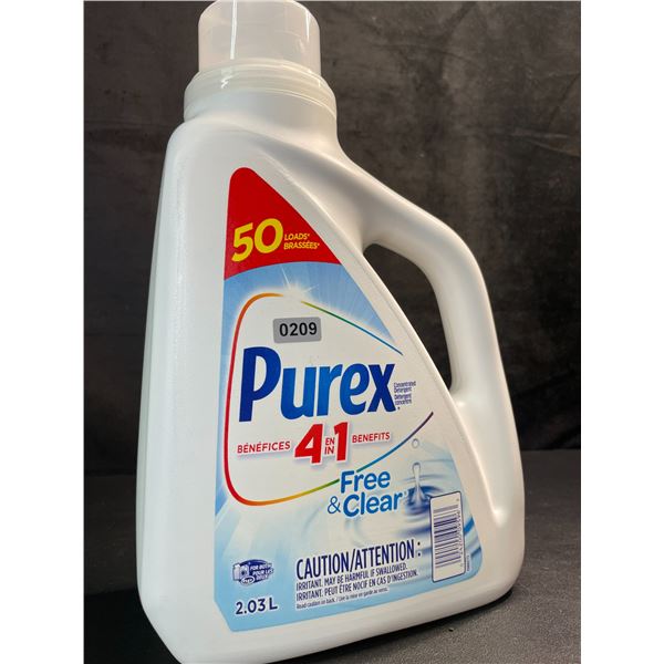 1 Jug of Purex 4-in-1 Free & Clear Liquid Laundry Detergent - 2.03L/50 Loads - New