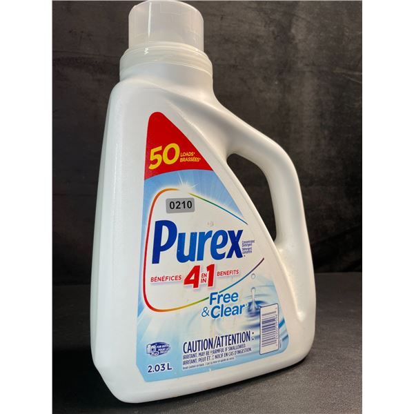 1 Jug of Purex 4-in-1 Free & Clear Liquid Laundry Detergent - 2.03L/50 Loads - New