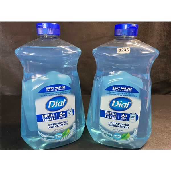 2 Dial Antibacterial Hand Soap Refills - Spring Water Scent (1.53L Each) - New
