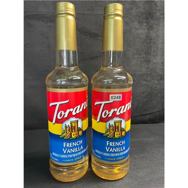 2 Torani French Vanilla Flavored Syrups (750ml) - New Sealed (BB: 05-FEB-2027)