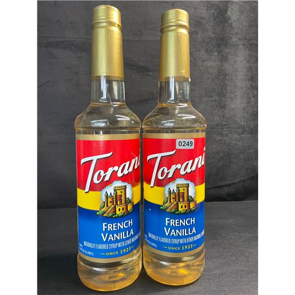 2 Torani French Vanilla Flavored Syrups (750ml) - New Sealed (BB: 05-FEB-2027)