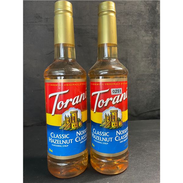 2 Torani Classic Hazelnut Flavoring Syrups (750ml) - New Sealed (BB: 01-FEB-2027)