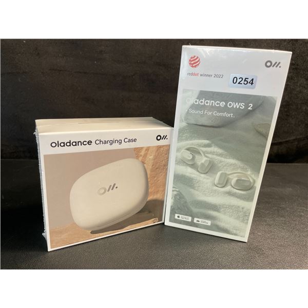Oladance OWS 2 Wearable Stereo True Wireless Open Ear Headphones w Spare Charging Case - NEW SEALED!