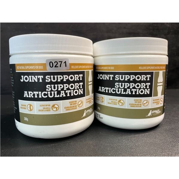 2 Tubs of Joint/Arthritis Support Supplements for Dogs (300g Each) - New (BB: 01/02/2027)