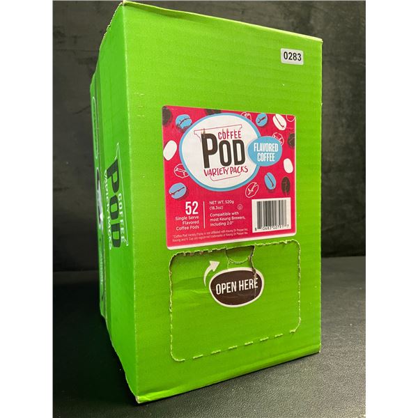 1 Box of 52 Coffee Pods Variety Pack - Flavoured Coffee (52 Single Serve Keurig K-Cups) - New