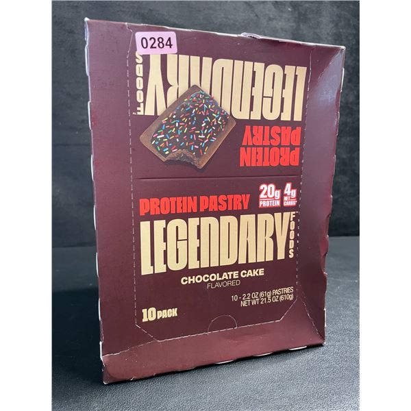 1 Box of 10pcs Legendary Foods Protein Pastry Pop Tarts - Chocolate Cake Flavored - New