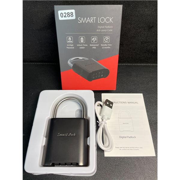 1 Smart Lock Digital Padlock - 4-8 Digit Combination Padlock - Brand New