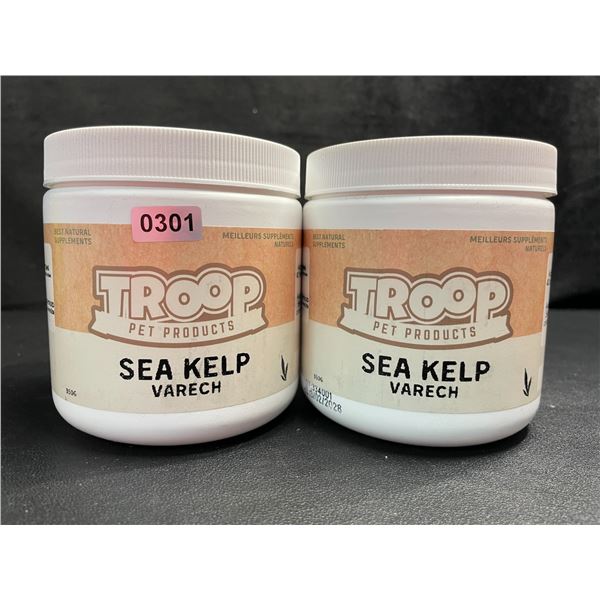 2 Tubs of TROOP Pet Products Sea Kelp Natural Pet Supplement - 350g - New Sealed (BB: 13/02/2028)