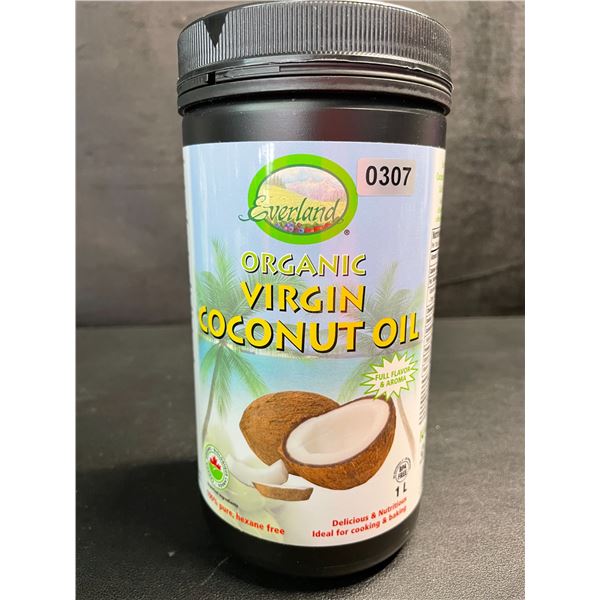 1 Everland Organic Virgin Coconut Oil - 1L Tub; Ideal for Cooking & Baking - New