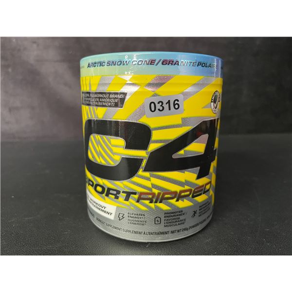 1 Tub of C4 SportRipped Pre-Workout Powder - Arctic Snow Cone - 245g - New