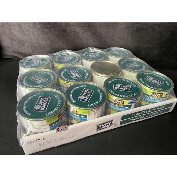 24-Pack Case of Clover Leaf Flaked Light Tuna - Skipjack in Water (170g Each) - New Sealed
