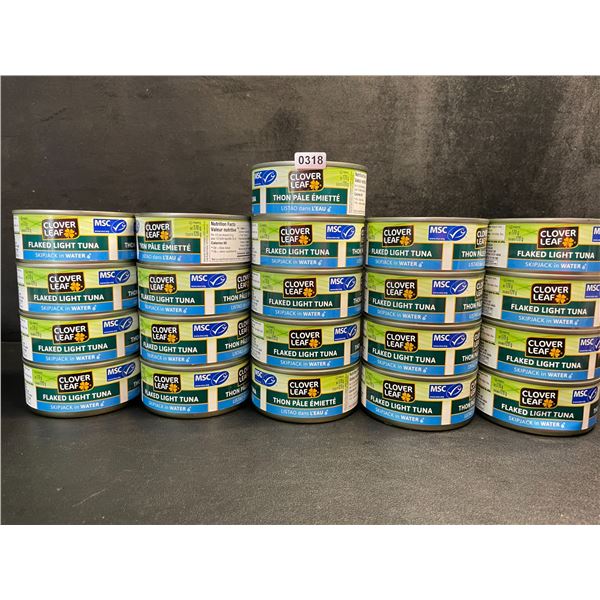 21 Tins of Clover Leaf Flaked Light Tuna - Skipjack in Water (170g Each) - New Sealed