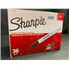Image 1 : 36-Pack of Sharpie Fine Tip Permanent Markers - Black - New Sealed