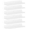 Image 1 : 6-Pack of Lifewit Wall Mounted Floating Shelves (15" Size) White Acrylic Wall Shelves - New