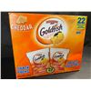 Image 1 : 22 Snack-Pack Box of Cheddar Goldfish Baked Snack Crackers - New (22 x 28g)