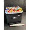 Image 2 : 100-Color Set of Anymark Dual-Tip Alcohol Markers/Artist Markers for Drawing & Coloring - New