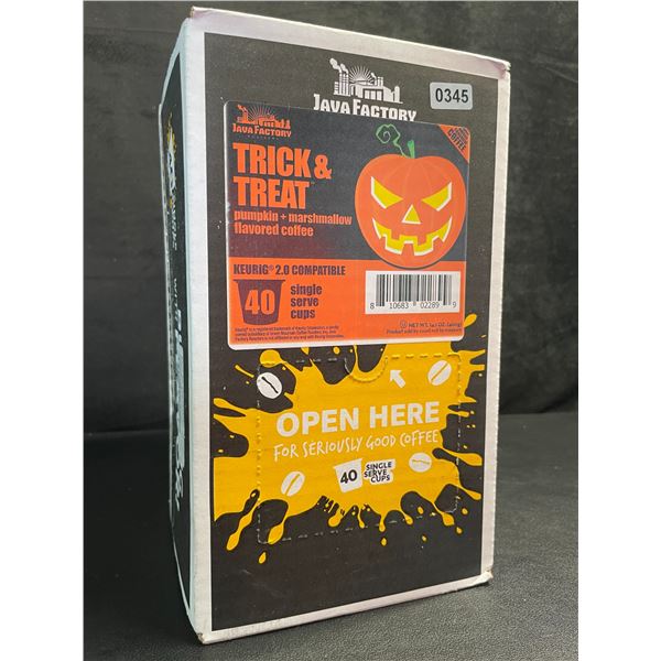 1 Box of Java Factory Pumpkin+Marshmallow Flavored K-Cup Coffee Pods (40 Pods) - New