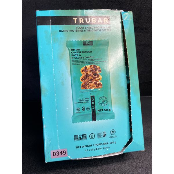 1 Box of TruBar Plant-Based Oh Oh Cookie Dough Protein Bars - 12 x 50g Bars - New (Dmg Box)