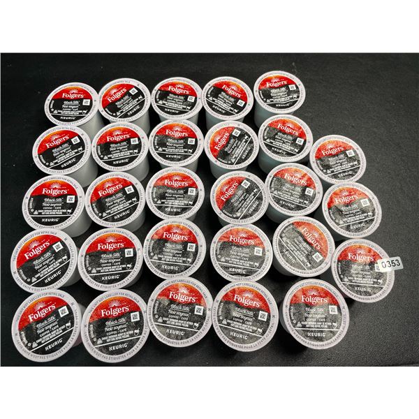 28 Folgers Black Silk Single-Serve K-Cup Coffee Pods - New