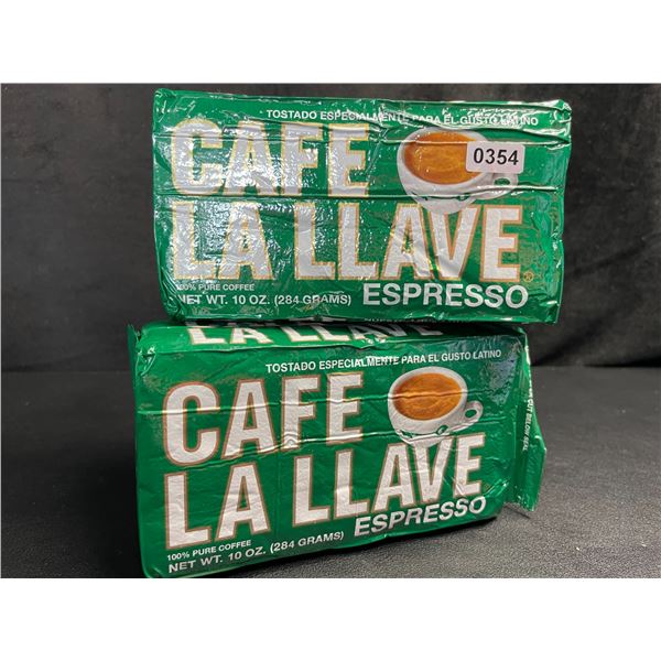 2 Cafe La Llave Espresso Bricks - 10 Ounce - 100% Pure Coffee - New