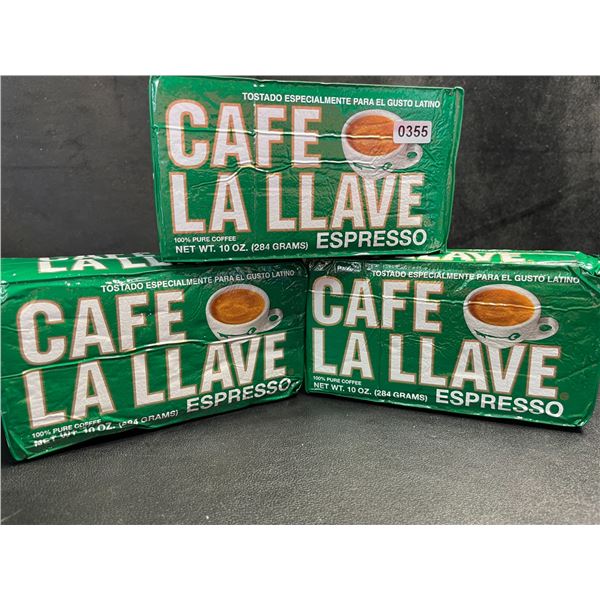 3 Cafe La Llave Espresso Bricks - 10 Ounce - 100% Pure Coffee - New