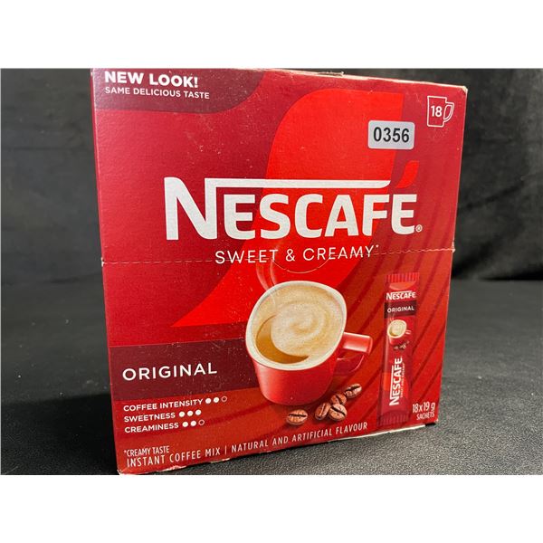 1 Box of Nescafe Sweet & Creamy Original Instant Coffee Mix (18 x 19g) - New