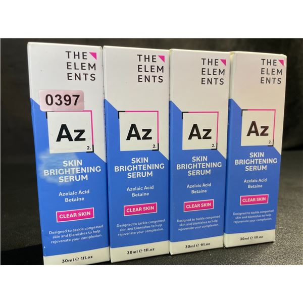 4 The Elemnets Az Skin Brightening Serums (30ml) for Clear Skin - New
