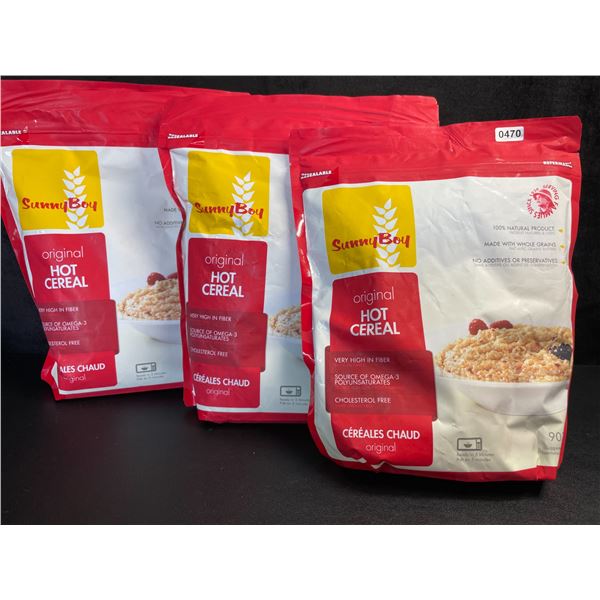 3 SunnBoy Original Hot Cereal - High in Fiber - 907g Each - New (BB: 21/OCT/2025)