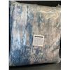 Image 6 : 1 Releany Washable Round Area Rug (6FT) Non-Slip Indoor Rug - Abstract Blue/Gray Design - New