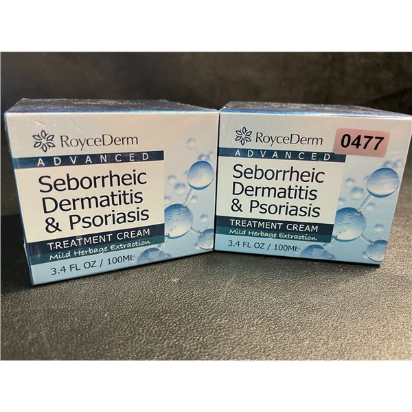 2 RoyceDerm Advanced Seborrheic Dermatitis & Psoriasis Treatment Creams (100ml) - New