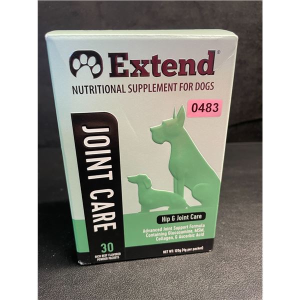 Extend Hip & Joint Care Nutritional Supplement for Dogs - 30 Beef Flavored Powder Packets - New