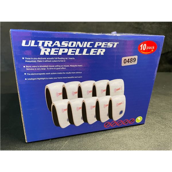 10-Pack of Ultrasonic Pest Repellers; Easy Plug-In Design - Safe & Odorless - Brand New