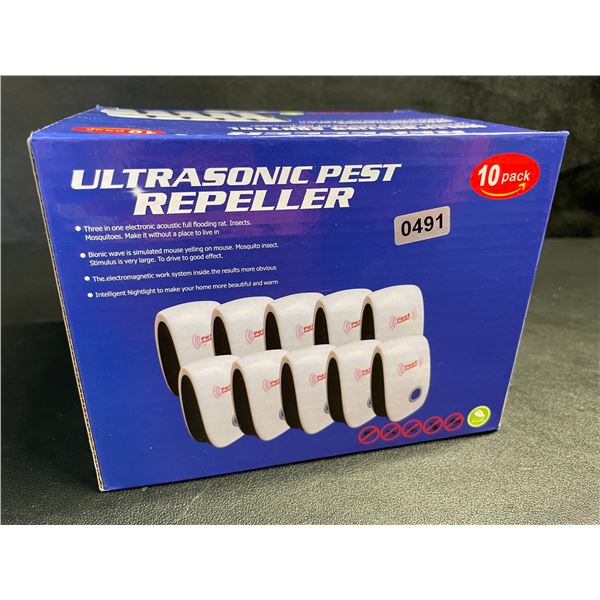 10-Pack of Ultrasonic Pest Repellers; Easy Plug-In Design - Safe & Odorless - Brand New