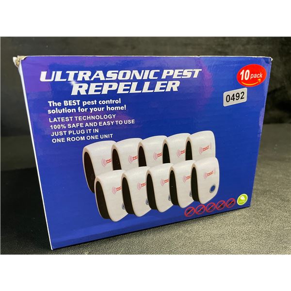 10-Pack of Ultrasonic Pest Repellers; Easy Plug-In Design - Safe & Odorless - Brand New