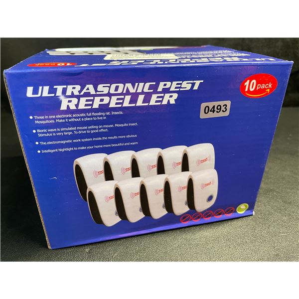 10-Pack of Ultrasonic Pest Repellers; Easy Plug-In Design - Safe & Odorless - Brand New