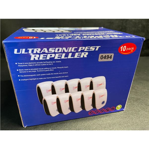 10-Pack of Ultrasonic Pest Repellers; Easy Plug-In Design - Safe & Odorless - Brand New