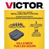 Image 1 : 1 Victor Fast-Kill Refillable Mouse Poison Bait Station - Includes 1 Bait Station + 16 Refills - Ne