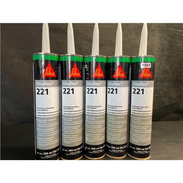 5 Tubes of Sikaflex Multipurpose Sealants - Black - New