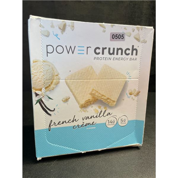 1 Box of Power Crunch Protein Energy Bars - French Vanilla Creme Flavored - 12 Bars - New