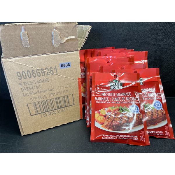 12 Packs of Club House Mesquite Marinade Seasoning Mix - 30g Each - New