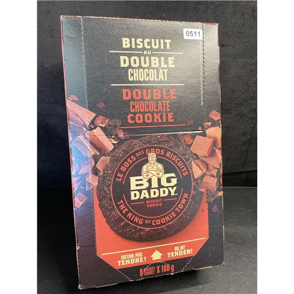 1 Box of Big Daddy Double Chocolate Cookies (8 x 100g) - New (BB: 2025/AU/28)
