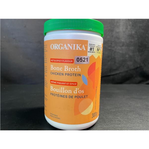 1 Tub of Organika Hot & Spicy Flavour Chicken Protein Bone Broth (300g) - New (Exp: 10/2025)