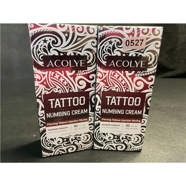 2 Boxes of Acolye Tattoo Numbing Creams - Max Strength/Long-Lasting Numbness (60ml) - New Sealed