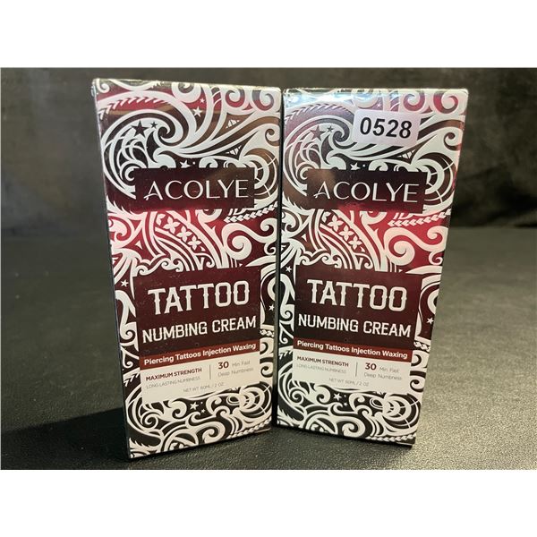2 Boxes of Acolye Tattoo Numbing Creams - Max Strength/Long-Lasting Numbness (60ml) - New Sealed