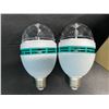 Image 3 : 2-Pack of LED Rotating RGB Color Disco/Strobe Bulb Lights - E27 Base - New