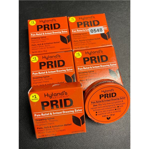 5 Hyland's Naturals PRID Pain Relief & irritant Drawing Salve; Skin Irritation Relief (18g) - New