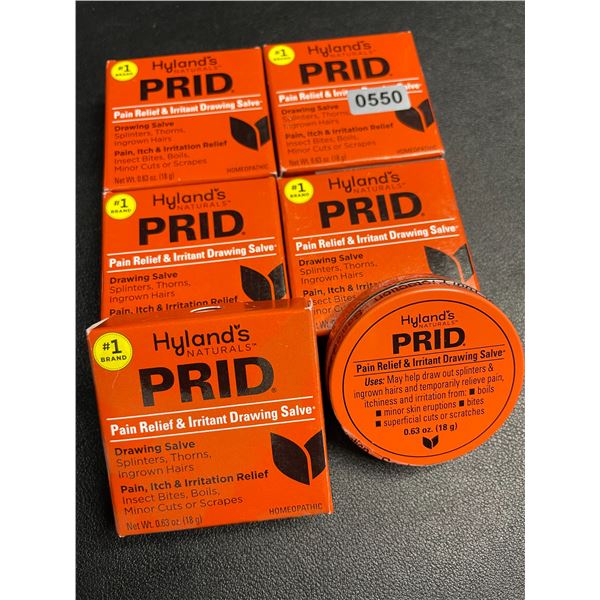 5 Hyland's Naturals PRID Pain Relief & irritant Drawing Salve; Skin Irritation Relief (18g) - New