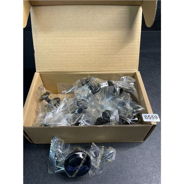 10-Pack Box of Ravinte Cabinet Knobs/Drawer Knobs - 1-1/4inch - Black - New